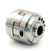 Claw coupling w. clamping hubs  Used