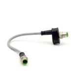 T-Coupler M12 female/M12 male+cable+M12 male A-cod  Used