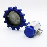 Pneumatischer Schwenkantrieb mit Absperrklappe ASGB5V100F Neu
