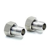 2 Pieces Srew- in adapter for flow sensor G3/4-R1/2/V4A New