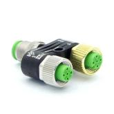 T-Stück M12 St. / 2x M12 Bu. A-kod.  Neu OVP