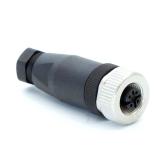 M12 socket 0° A-coded 5-pin  New FS