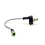 T-Coupler M12 female/M12 male+cable+M12 male A-cod