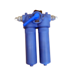 Double switching filter housing 