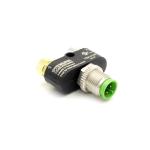 T-Coupler M12 male / 2x M8 female A-cod.