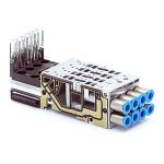Sub-base VMPA1-FB-AP-4-1 with electronics module VMPA1-FB-EMG-8 