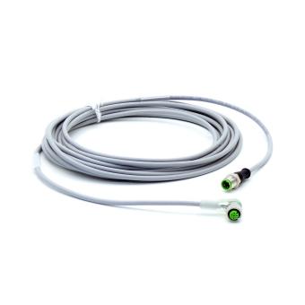 M12 male 0° / M12 female 90° A-cod. LED 