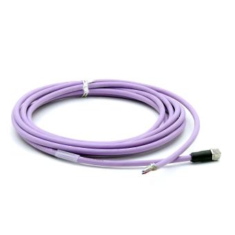 M12 female 0° A-cod. with cable 