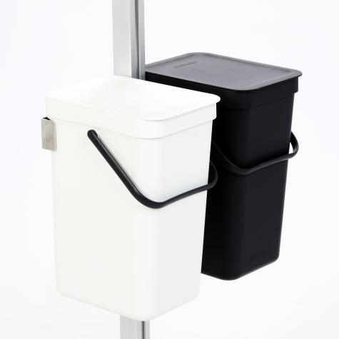 2 St. Mülleimer  à 12 Liter incl. Halter  Neu