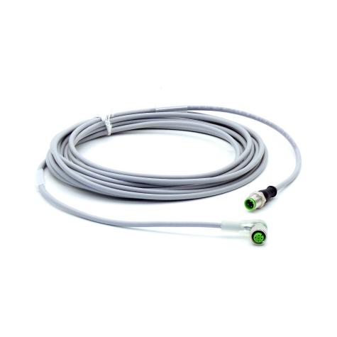 M12 male 0° / M12 female 90° A-cod. LED PUR 4x0,34 gy UL/CSA + drag chain 6m New FS