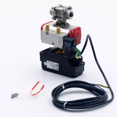 Rotary actuator with ball valve  New