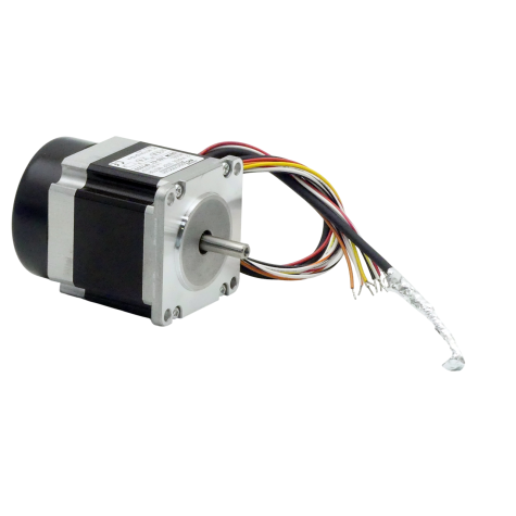 NEMA23 2-Phasen-Schrittmotor 1.8° 0.9Nm Litzen:8 2.0A Frontwelle:6.35mm Encoder Line Driver  Neu OVP