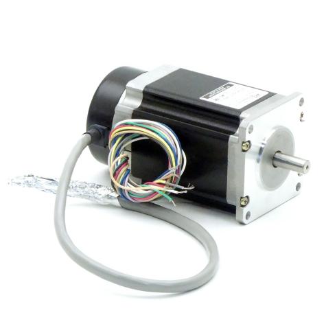 SIZE60 5-Phasen-Schrittmotor 0.72° 1.66Nm Litzen:10 1.4A Frontwelle:8mm Encoder Line Driver  Neu OVP