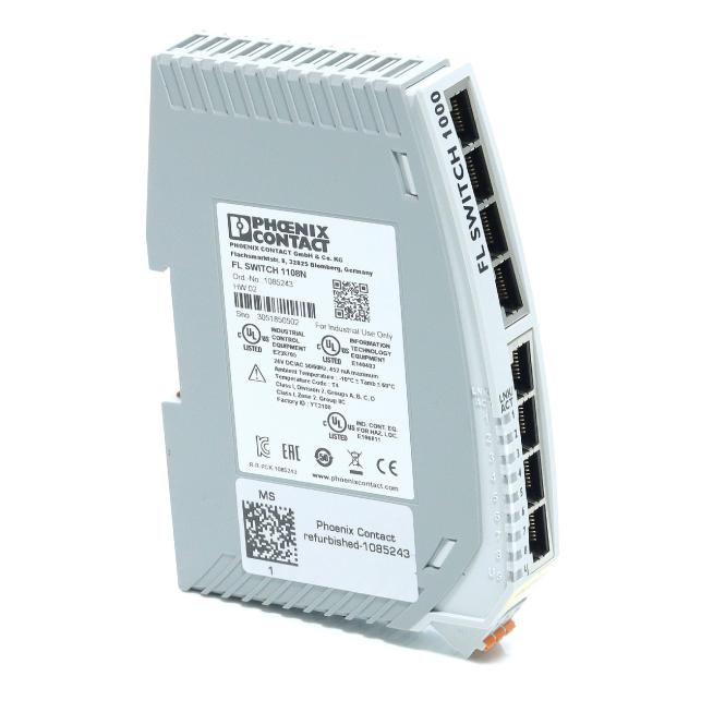 Phoenix Contact 1085243 FL SWITCH 1108N - Industrial Ethernet Switch — Switches & Modular Apparatus