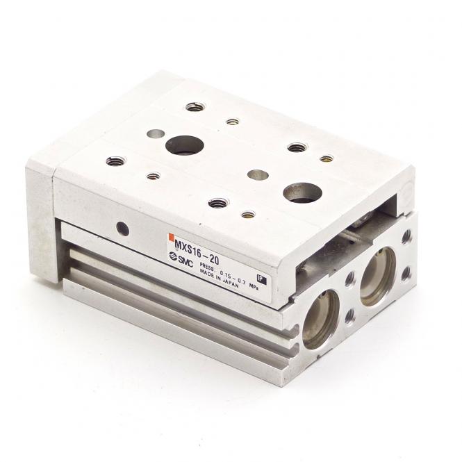 SMC MXS16-20 MXS, Precision Slide Table (Cross Roller Bearings) - Standard Type, MXS16-20 — Módulos lineales y actuadores