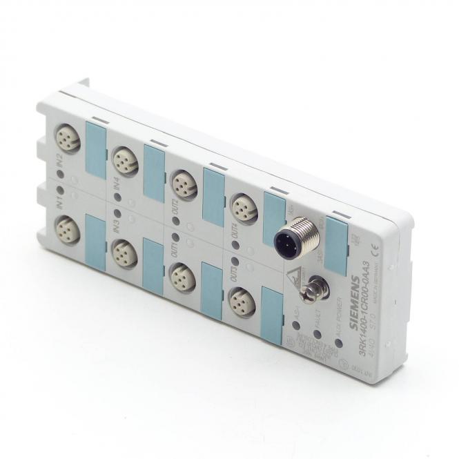 Siemens 3RK1400-1CR00-0AA3 AS-i IP68/69K Digital Module, 4 Inputs/Outputs, 200mA — PLCs