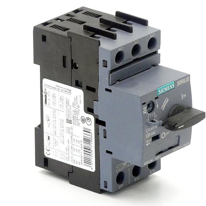 3RV2411-1AA10 Siemens, Interruttori automatici e fusibili