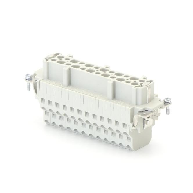 Harting 09330242772 Polycarbonate Female Cage-Clamp Termination Inserts, Rated Current 16 A, Size 24 B, Contacts 24 — Power Supplies & Controllers