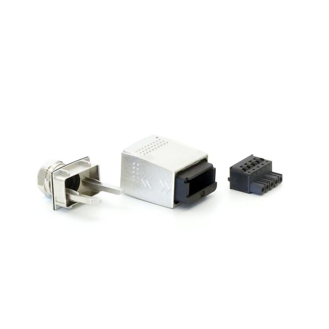 Harting 09354330401 Spring Clamp Termination Connectors, Rated Current: 16A, Contacts: 5, Copper Alloy, Sn Over Ni, Termination Side, Au Over Ni, Mating Side, PushPull — General Accessories