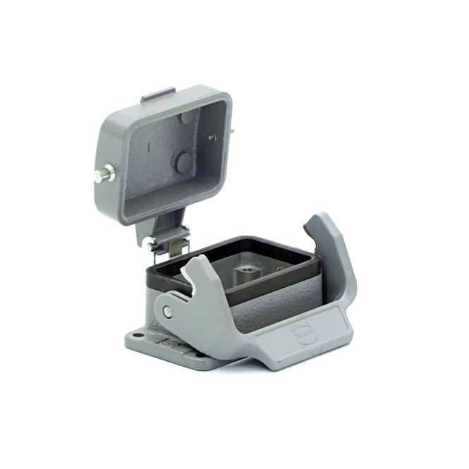Harting 09300060318 Bulkhead Mounted Housing, Size 6 B, Metal Cover — Connectors & Plugs