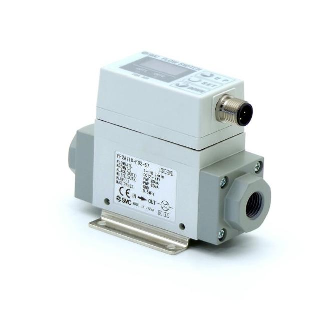 SMC PF2A710-F02-67 PF2A7 Digital Air Flow Sensor with IP65 Rating — Proximity & Inductive Sensors