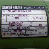 Three-phase Motor P0 619-3-16/4 MB PO 619-3-16/4 MB Used