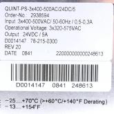 Power Supply QUINT-PS-3x400-500AC/24DC/5  Used