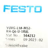 Solenoid valve VUVG-L18-M52-RH-Q6-1R8L 564212 New FS