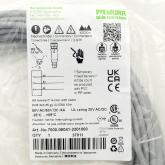 M8 female 0° A-cod. with cable  