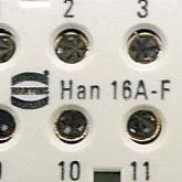 Buchsen-Kontakteinsatz Han 16A-F Neu