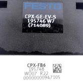 Bus node CPX-FB6 inkl. Interlink block CPX-GE-EV-S 195746 / 195748 Used