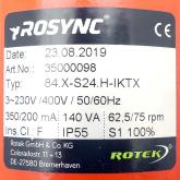 ROSYNC Drehstrommotor mit Schneckengetriebe 84.X-S24.H-IKTX Gebraucht