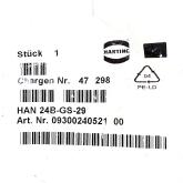 5 Stück Tüllengehäuse HAN 24B-GS-29 Neu OVP