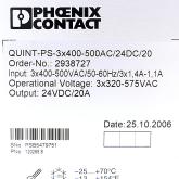 Netzgerät QUINT-PS-3x400-500AC/24DC/20  Gebraucht