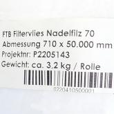 FTB roll-up filter needle felt 70 710x50.000mm New