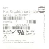 Bushing insert Han Gigabit insert female New FS