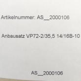 Anbausatz VP72-2/35.5 14/16B-10 Neu OVP