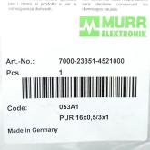 M23 female 90° with cable  