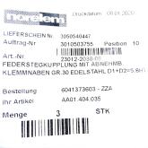 Federsteckkupplung mit abnehmb. Klemmnaben Gr. 30  