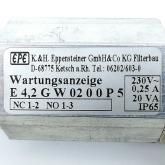 Wartungsanzeige E 4,2 G W 02 0 0 P 5 Neu OVP