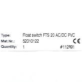 Schwimmschalter FTS 20 AC/DC PVC Neu