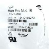 Socket housing Han-Eco-Mod.16 HSM2-M40 New FS