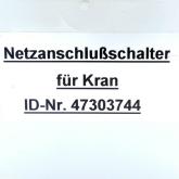 Demag  power connection switch for crane 47303744  New