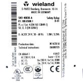 Sicherheitsrelais Wieland SNO4003K-A 