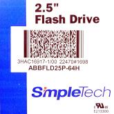 SimpleTech 2.5" Flash Drive 3HAC16917-1/00 New
