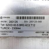 Pneumatic cylinder SZKD 63.5 BR3 A13 T12 Used