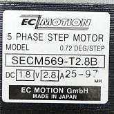 SIZE60 5-Phasen-Schrittmotor 0.72° 1.66Nm Litzen:10 2.8A 2-Wellenenden:8mm  Neu OVP