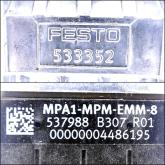 Anschlussplatte VMPA1-FB-AP-4-1 mit Elektronikmodul VMPA1-MPM-EMM-8 537988/533352 Gebraucht