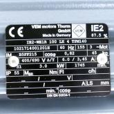 Three-phase motor IE2-WE1R 100 L 4 TPM140  New