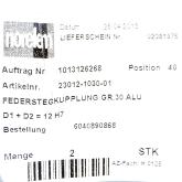 Federstegkupplung Gr. 30 Alu  Neu OVP